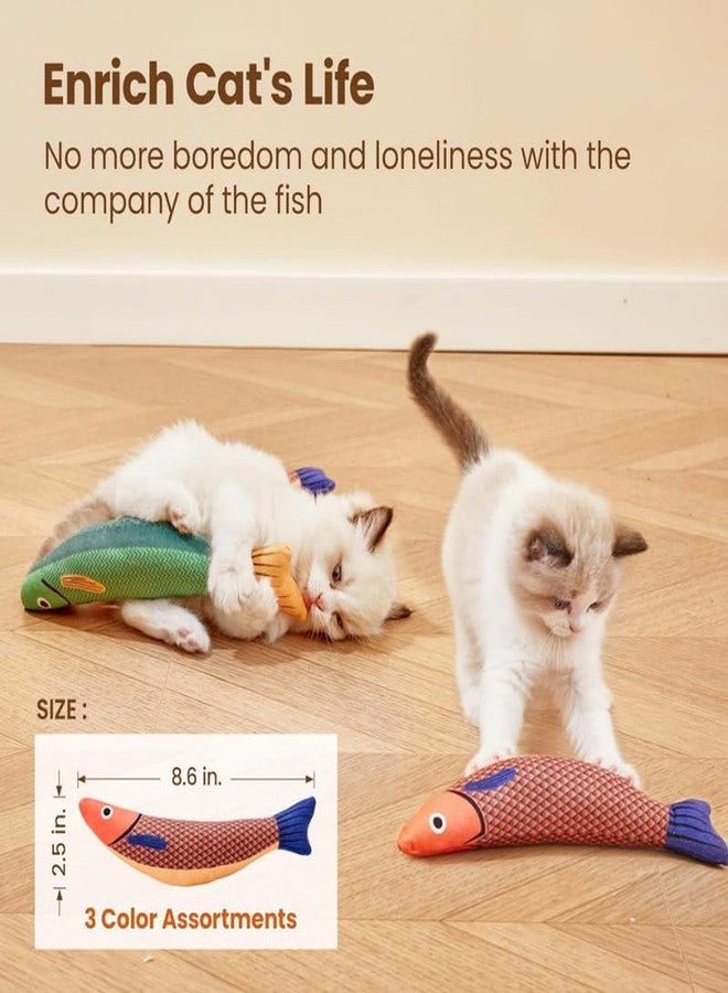 KittuPet Catnip Toy,2 Pcs Cat Fish Toy, Cat Chew Toys, Soft and Durable Catnip Crinkle Sound Toys, Cat Teething Toys, Plush Cartoon Kitten Teething Interactive Toy for Cats Any Random Color - Image 5